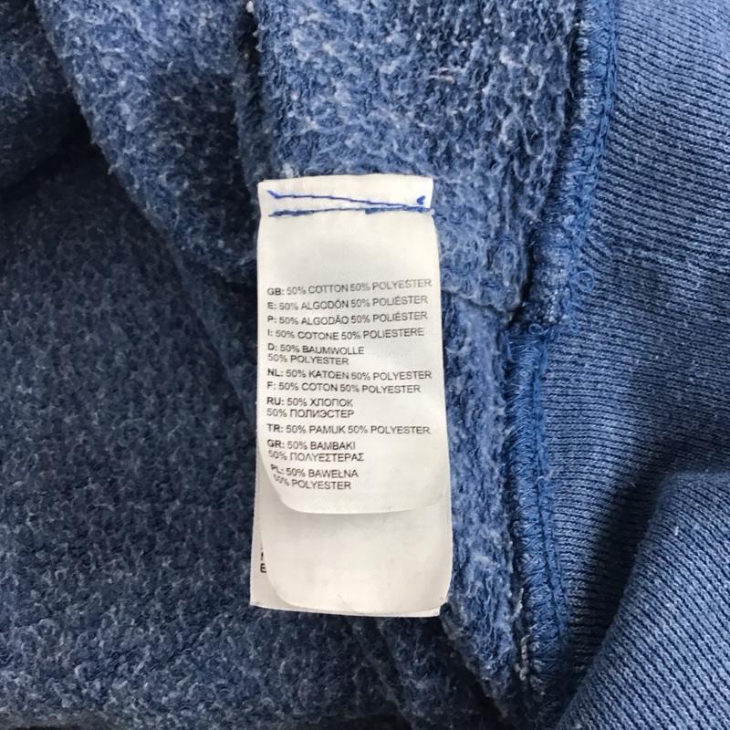 ザノースフェイス THE NORTH FACE パーカー 長袖 長袖パーカー プルオーバーパーカー スウェット M ロゴ、文字 青 / ブルー /  メンズ USED 古着 中古 10140550