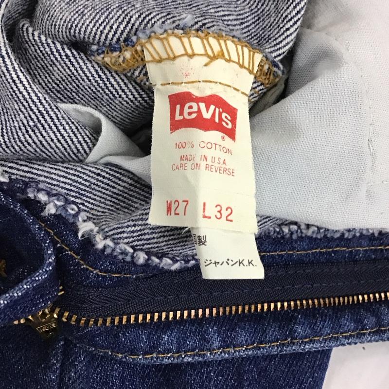 リーバイス Levi s パンツ デニム、ジーンズ 610-0217 USA製 90年代 W27 L32 27インチ 無地 青 / ブルー /  レディース USED 古着 中古 10118724
