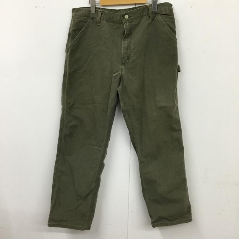 カーハート Carhartt パンツ ワークパンツ、ペインターパンツ ワークパンツ ワイドパンツ カジュアルパンツ 38 無地 カーキ / カーキ /  メンズ USED 古着 中古 10116667