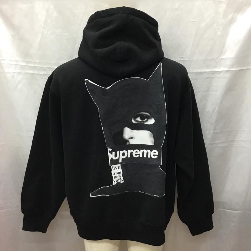 シュプリーム Supreme パーカー 長袖 2022-23AW CATWOMANHOODEDSWEATSHIRT 長袖パーカー 長袖スウェット M プリント 黒 / ブラック /  メンズ USED 古着 中古 10111279