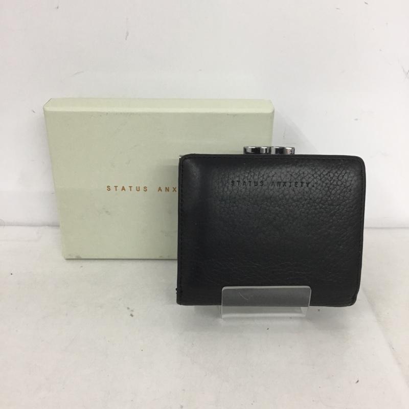 ステータスエンザイエティー STATUS ANXIETY 財布 二つ折り SA1891 ロゴ、文字 黒 / ブラック /  メンズ USED 古着 中古 10138847