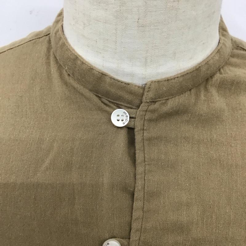 メイプル melple シャツ、ブラウス 長袖 長袖シャツ カラーシャツ ポケットシャツ 長袖カットソー L 無地 ベージュ / ベージュ /  メンズ USED 古着 中古 10120317