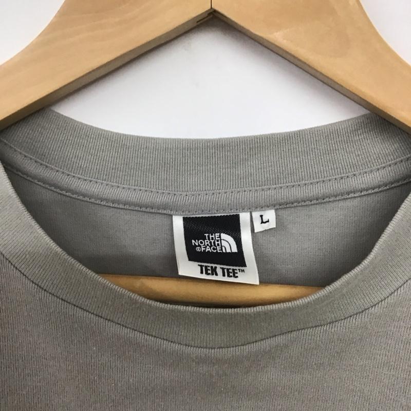 ザノースフェイス THE NORTH FACE Tシャツ 半袖 nt32706 ロゴTシャツ プリントTシャツ L ロゴ、文字 灰 / グレー /  メンズ USED 古着 中古 10141023