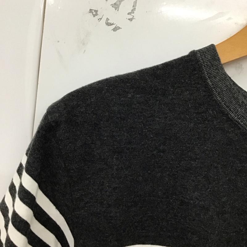 ザノースフェイス THE NORTH FACE Tシャツ 半袖 nt32137 Tシャツ プリントTシャツ 半袖カットソー L ボーダー柄 白 / ホワイト / X 灰 / グレー /  メンズ USED 古着 中古 10129887