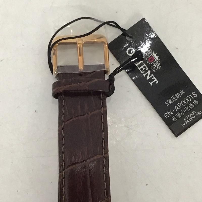 オリエント ORIENT 腕時計 アナログ（クォーツ式） RN-AP0001S レザーベルト 箱有 ロゴ、文字 茶 / ブラウン /  メンズ USED 古着 中古 10134433