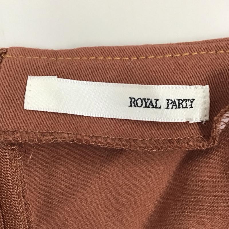 ロイヤルパーティー ROYAL PARTY ワンピース ひざ丈スカート 7403-441-1 ヴィンテージボタンワンピース 膝下丈 FREE 無地 茶 / ブラウン /  レディース USED 古着 中古 10116773
