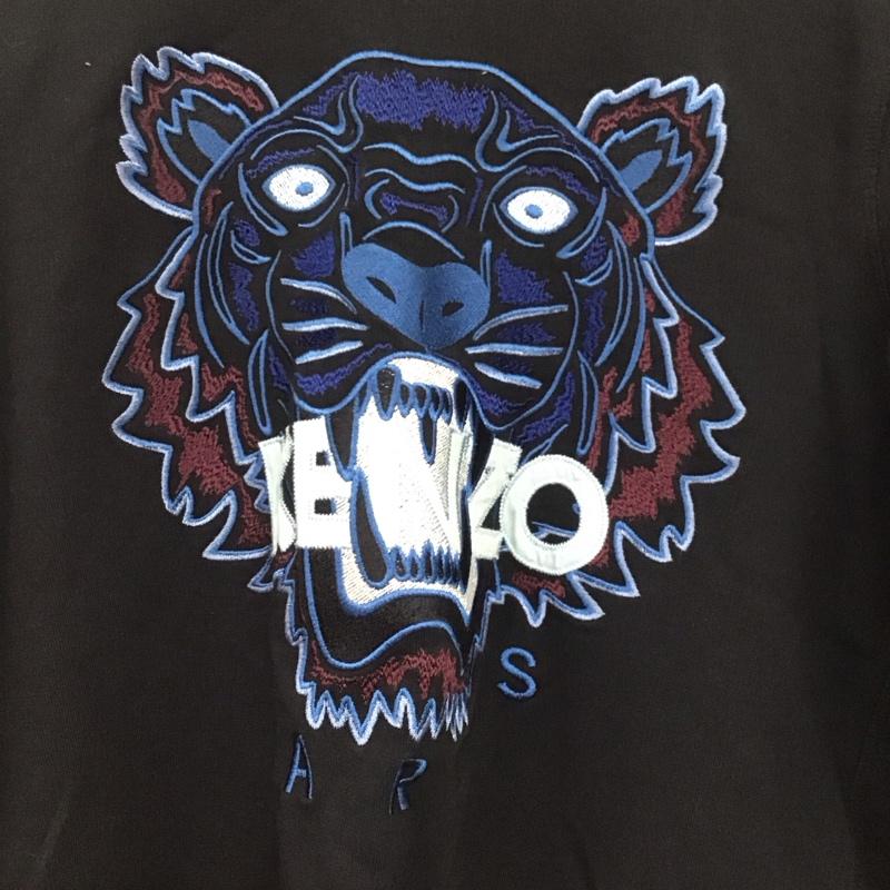 ケンゾー KENZO トレーナー 長袖 F665SW0014XJ スウェット タイガー刺繍 裏毛 S ロゴ、文字 黒 / ブラック /  メンズ USED 古着 中古 10144013
