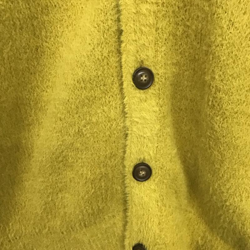 メランクルージュ Melan Cleuge カーディガン 長袖 L 無地 黄 / イエロー /  メンズ USED 古着 中古 10131051