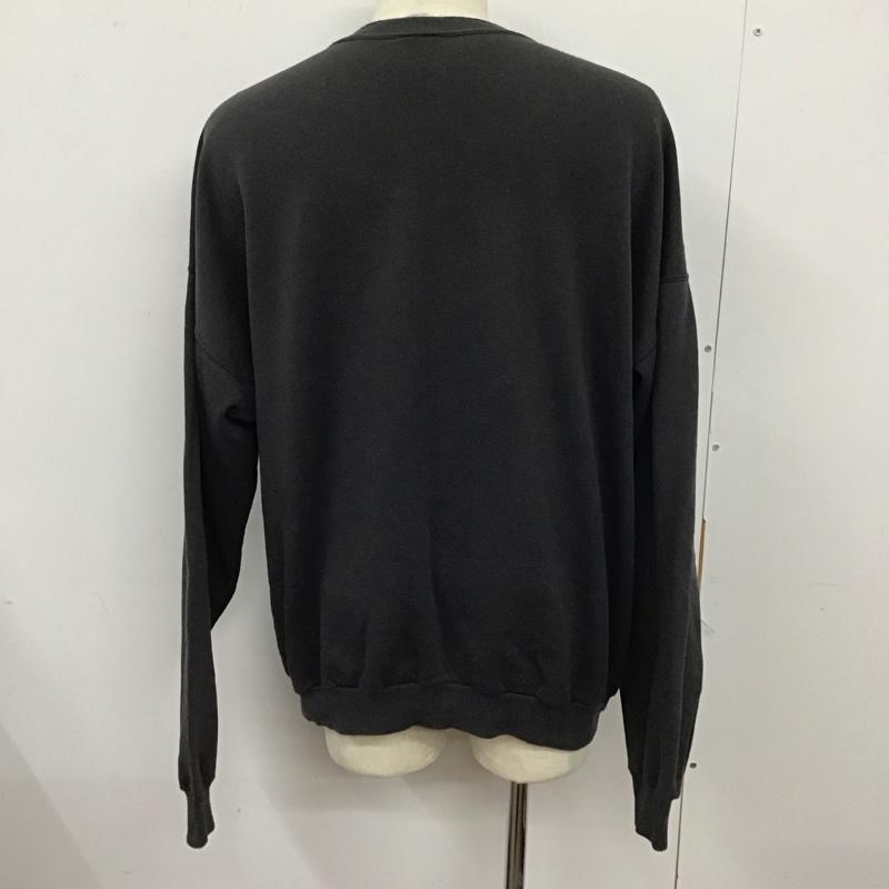 古着 USED トレーナー 長袖 長袖トレーナー スウェット クルーネック リブスウェットカットソー XXL プリント 黒 / ブラック /  メンズ USED 古着 中古 10124100
