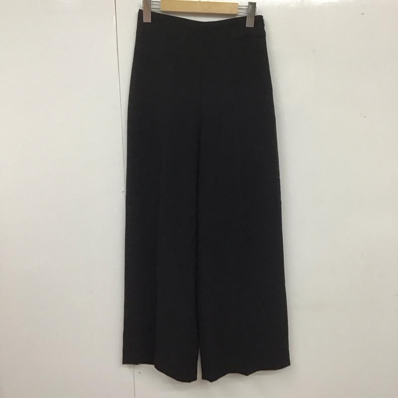ザラ ZARA ボトムス ボトムス 4786 041 800 ワイドパンツ センタープレス XS 無地 黒 / ブラック /  レディース USED 古着 中古 10108223