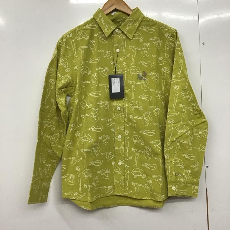 ゴースローキャラバン go slow caravan シャツ、ブラウス 長袖 長袖シャツ プリントシャツ カラーシャツ 3 プリント マスタード / マスタード /  メンズ USED 古着 中古 10145294