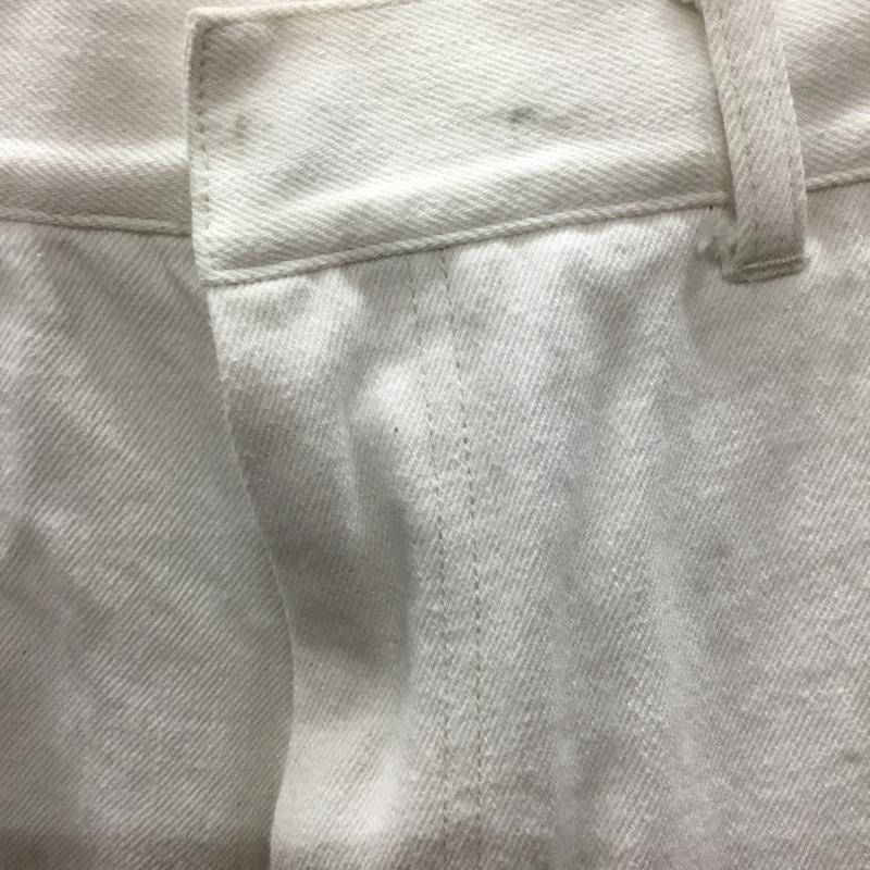 ポートバイアーク PORT BY ARK パンツ デニム、ジーンズ DenimBaggyTrousers デニムパンツ ワイドパンツ バギーパンツ 1 無地 白 / ホワイト /  メンズ USED 古着 中古 10121797