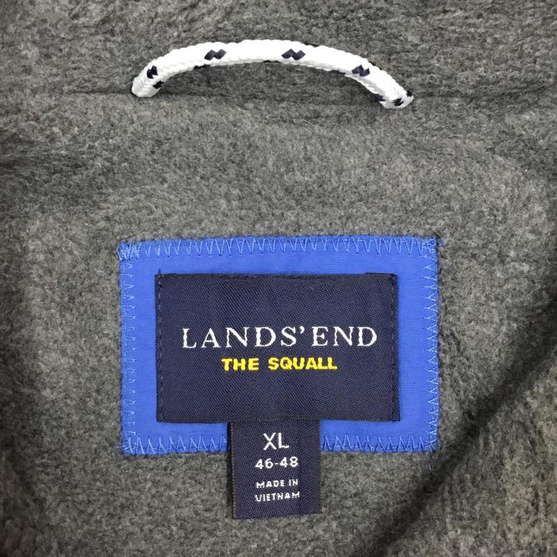 ランズエンド LANDS END ジャケット、上着 ジャンパー、ブルゾン ジップアップジャケット ジャンパー ジャケット カジュアルジャケット アウター XL ロゴ、文字 青 / ブルー /  メンズ USED 古着 中古 10113561