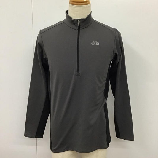 ザノースフェイス THE NORTH FACE カットソー 長袖 NT11204 ULTRAWICK ZIPUP ハーフジップ L ロゴ、文字 黒 / ブラック / X 灰 / グレー /  メンズ USED 古着 中古 10115078
