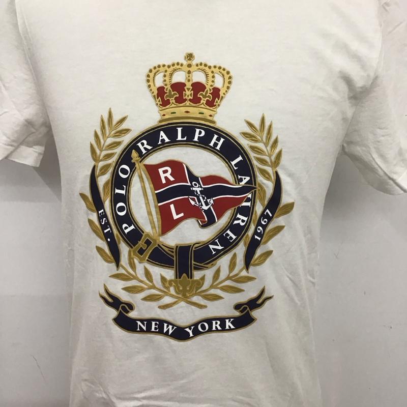 ポロラルフローレン POLO RALPH LAUREN Tシャツ 半袖 S プリント 白 / ホワイト /  メンズ USED 古着 中古 10107315