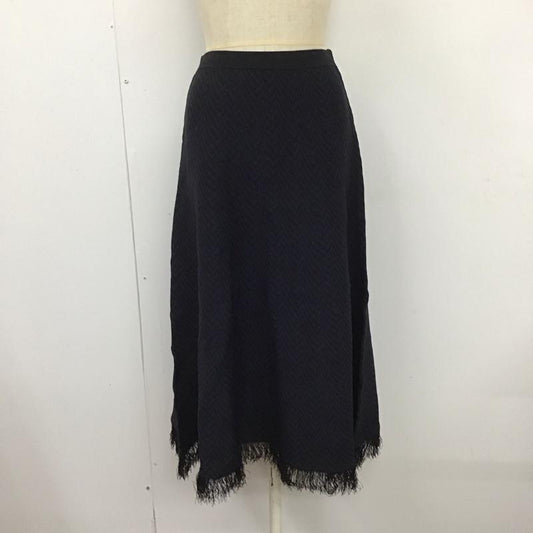 トラッゾドンナ Torrazzo Donna スカート ロングスカート 85-3473 フリンジ フレアスカート タグ付き M  黒 / ブラック / X 紺 / ネイビー /  レディース USED 古着 中古 10123233
