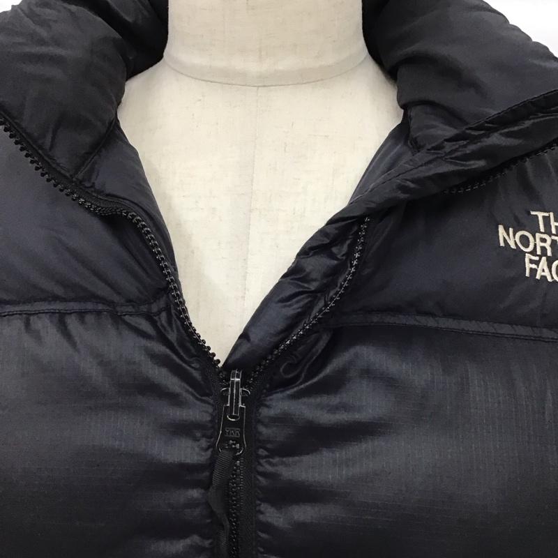 ザノースフェイス THE NORTH FACE ベスト ベスト ダウンベスト ノースリーブカットソー ジップアップジャケット M ロゴ、文字 黒 / ブラック /  メンズ USED 古着 中古 10122132