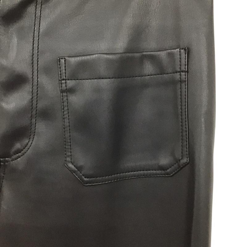 ザラ ZARA ボトムス ボトムス フェイクレザーパンツ 38 無地 黒 / ブラック /  レディース USED 古着 中古 10129271