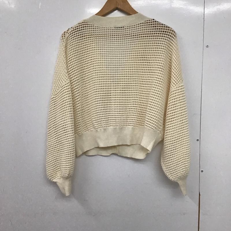 ニコアンド niko and... カーディガン 長袖 NKN33676CF Vネック メッシュ FREE 無地 アイボリー / アイボリー /  レディース USED 古着 中古 10146929