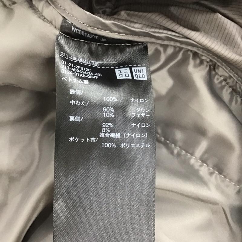 ユニクロ UNIQLO ジャケット、上着 ダウンジャケット 211-450456 ウルトラライトダウンシャイニーボリュームジャケット フェザー L 無地 灰 / グレー /  レディース USED 古着 中古 10147746