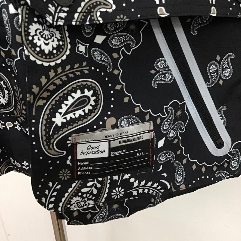 ジーユー GU ジャケット、上着 ジャケット、ブレザー 311-334117 MIHARAYASUHIRO ミハラヤスヒロ マウンテンパーカ 3レイヤーファブリック M ペイズリー 黒 / ブラック /  メンズ USED 古着 中古 10111877