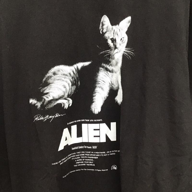 エイリアン ALIEN Tシャツ 半袖 半袖カットソー プリントTシャツ クルーネックカットソー XL プリント 黒 / ブラック /  メンズ USED 古着 中古 10130113