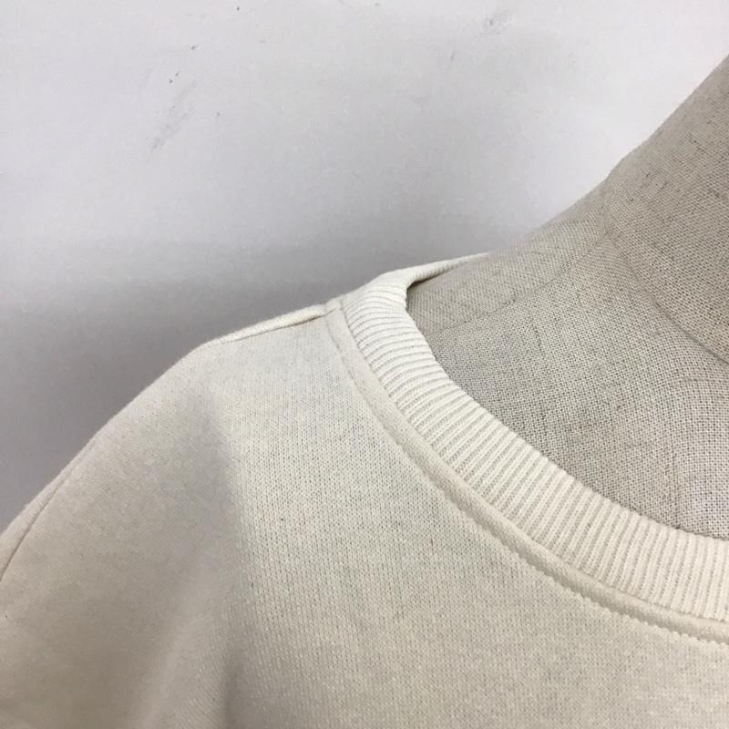ザラ ZARA トレーナー 長袖 5644 487 712 リブ 裏起毛 S 無地 アイボリー / アイボリー /  レディース USED 古着 中古 10119614