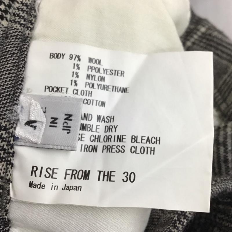 アメリカーナ AMERICANA パンツ スラックス ウール混 M チェック 黒 / ブラック / X 白 / ホワイト /  レディース USED 古着 中古 10117366