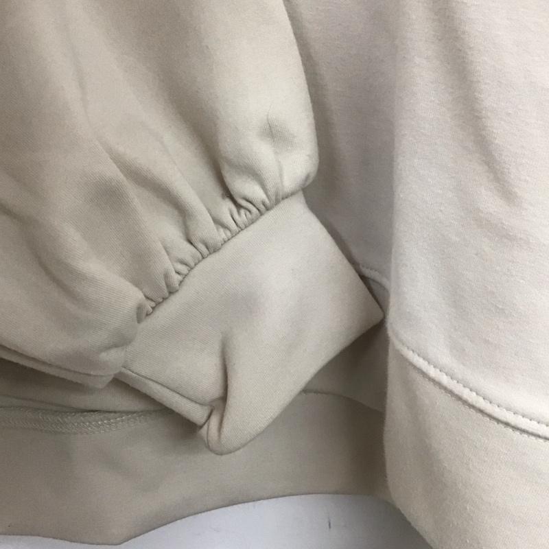 ミスティウーマン mysty woman トレーナー 長袖 ハーフジップ M 無地 ベージュ / ベージュ /  レディース USED 古着 中古 10141226