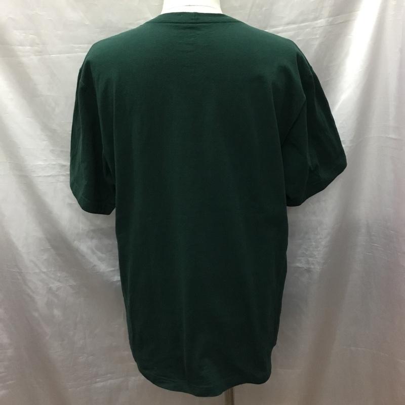 カーハート Carhartt Tシャツ 半袖 K87-HTG ポケット付きTシャツ クルーネック M ロゴ、文字 緑 / グリーン /  メンズ USED 古着 中古 10120991