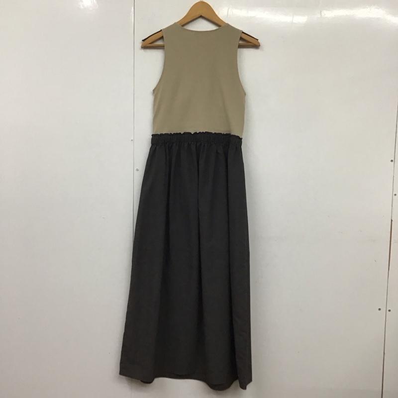 ビューティアンドユースユナイテッドアローズ BEAUTY&YOUTH UNITED ARROWS ワンピース ロングスカート 1626-137-4335 コンビノースリーブワンピース 無地 ベージュ / ベージュ / X 灰 / グレー /  レディース USED 古着 中古 10131479