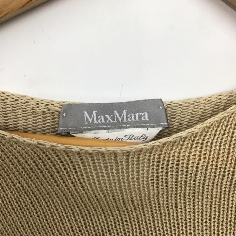 マックスマーラ MaxMara カットソー 半袖 コットンニット S 無地 ベージュ / ベージュ /  レディース USED 古着 中古 10150817