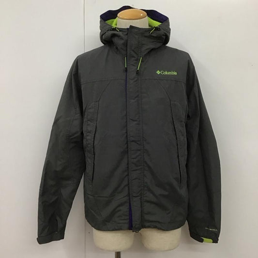 コロンビア Columbia ジャケット、上着 ジャケット、ブレザー 211 pm2634 マウンテンパーカー ジップアップジャケット ナイロンジャケット アウター M ロゴ、文字 灰 / グレー /  メンズ USED 古着 中古 10107114