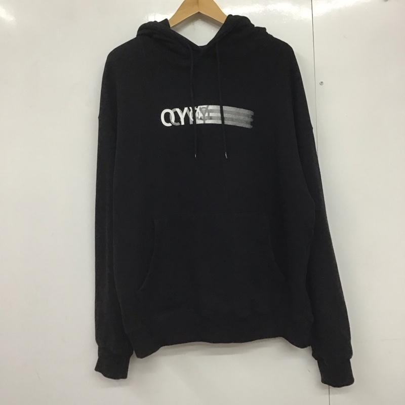 オーワイ OY パーカー 長袖 長袖パーカー プルオーバーパーカー スウェット ロゴ、文字 黒 / ブラック /  メンズ USED 古着 中古 10140500