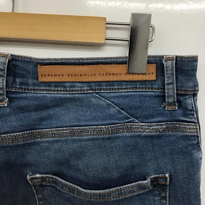 ザラメン ZARA MAN パンツ デニム、ジーンズ デニムパンツ スリムパンツ カジュアルパンツ ストレッチパンツ 42 無地 インディゴ / インディゴ /  メンズ USED 古着 中古 10140718