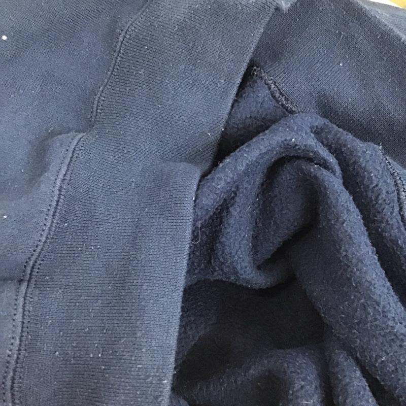 ソフィー SOFFE トレーナー 長袖 長袖トレーナー スウェット クルーネック リブスウェットカットソー L ロゴ、文字 紺 / ネイビー /  メンズ USED 古着 中古 10123760