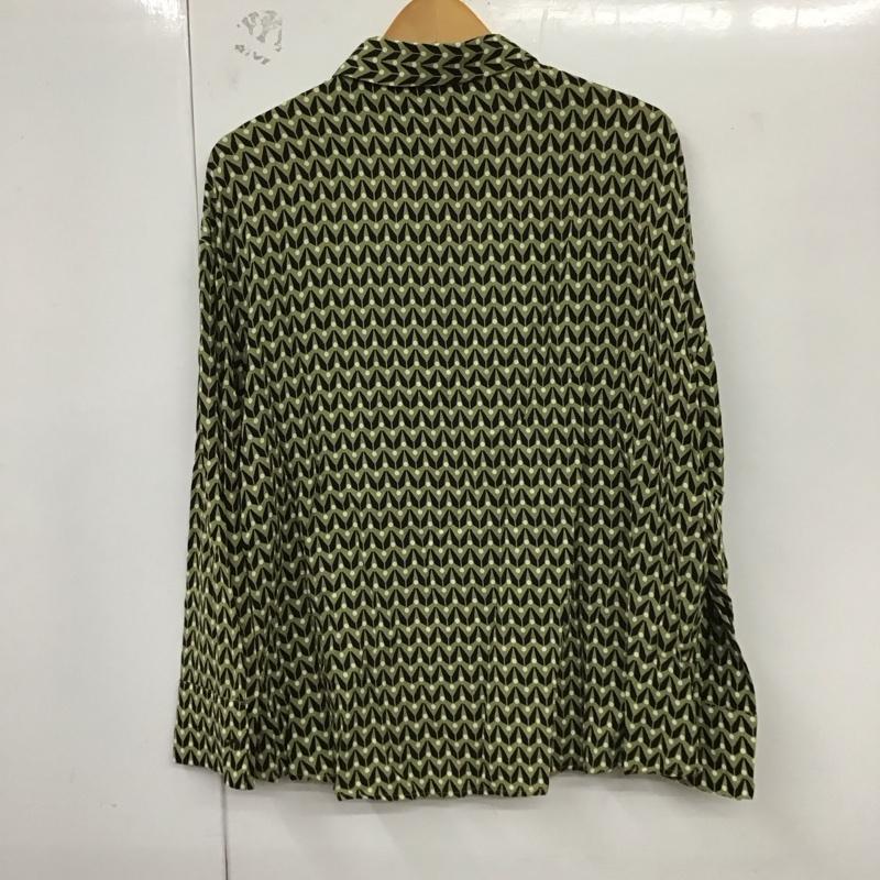 ザラ ZARA シャツ、ブラウス 長袖 1971 162 069 レトロ柄 L 総柄 カーキ / カーキ / X 黒 / ブラック / X 白 / ホワイト /  レディース USED 古着 中古 10129183