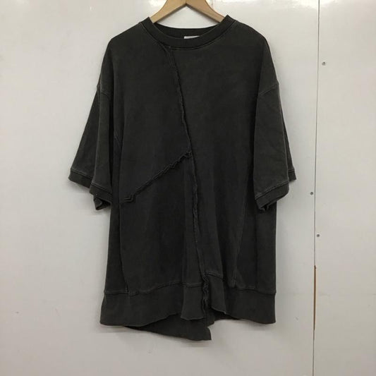ローリーズファーム LOWRYS FARM カットソー 半袖 半袖カットソー 無地Tシャツ クルーネックカットソー スウェットカットソー 2 無地 黒 / ブラック /  レディース USED 古着 中古 10138798