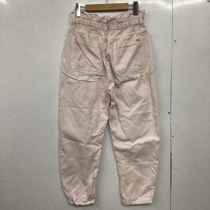 ザラ ZARA パンツ デニム、ジーンズ デニムパンツ ワイドパンツ カジュアルパンツ 38インチ 無地 桃 / ピンク /  レディース USED 古着 中古 10149566