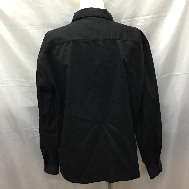 チャンピオン Champion ジャケット、上着 ジャケット、ブレザー c8-s405 ジャケット 前ボタン シャツジャケット XL 無地 黒 / ブラック /  メンズ USED 古着 中古 10114623