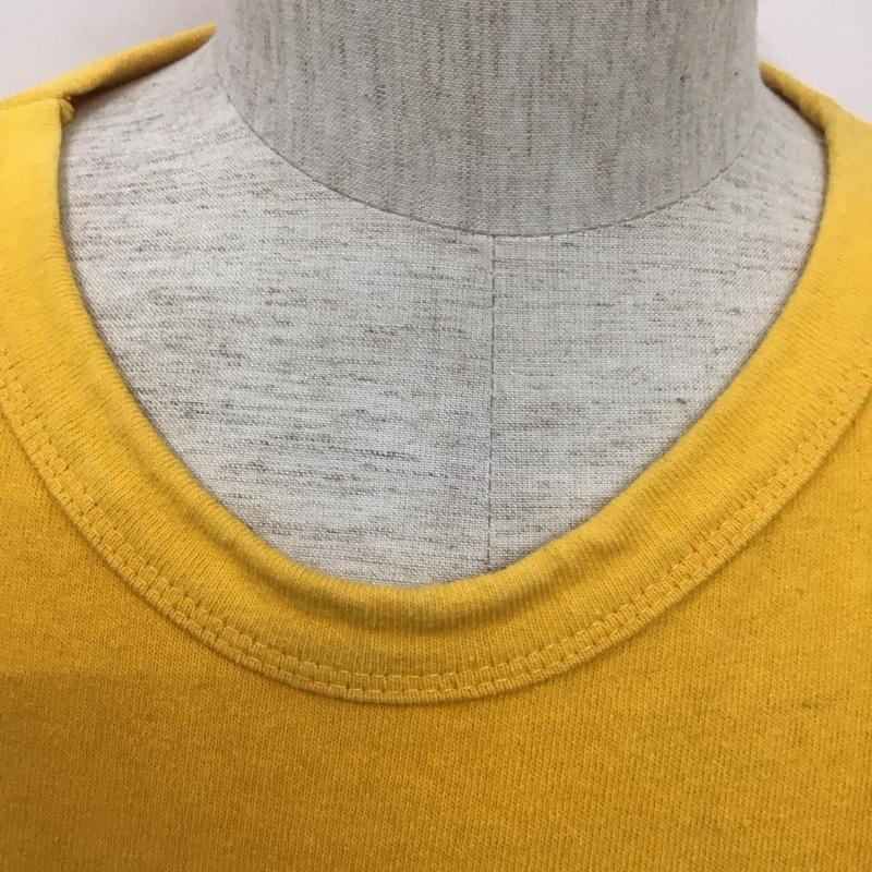 古着 USED カットソー 長袖 長袖カットソー クルーネックカットソー ロングスリーブカットソー プリントTシャツ M プリント 黄 / イエロー /  メンズ USED 古着 中古 10107531