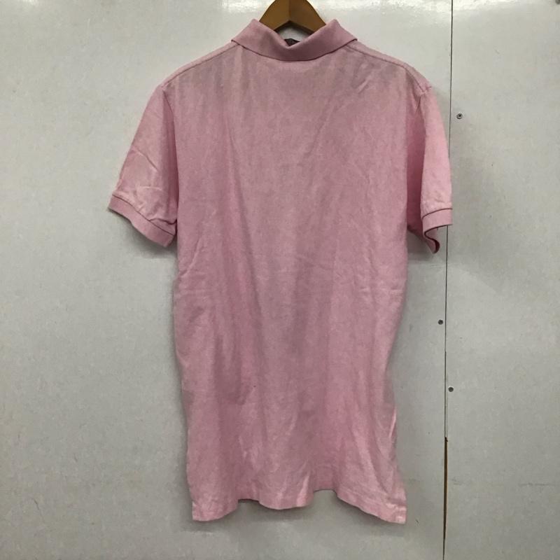 ポロバイラルフローレン Polo by RALPH LAUREN ポロシャツ 半袖 半袖 L ロゴ、文字 桃 / ピンク /  メンズ USED 古着 中古 10141471