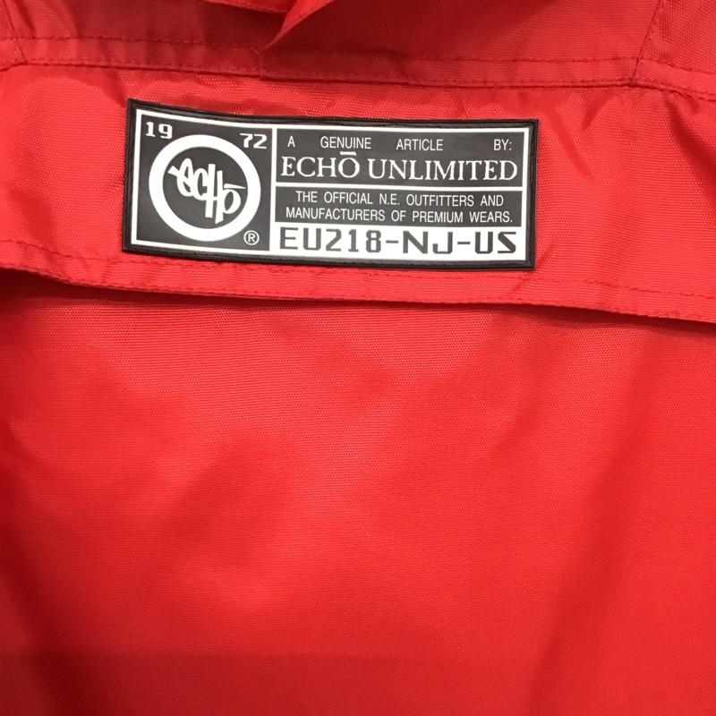 エコーアンリミテッド ECKOUNLTD ジャケット、上着 ジャンパー、ブルゾン プルオーバージャケットパーカー アウター ナイロンジャケット XL ロゴ、文字 赤 / レッド /  メンズ USED 古着 中古 10148363