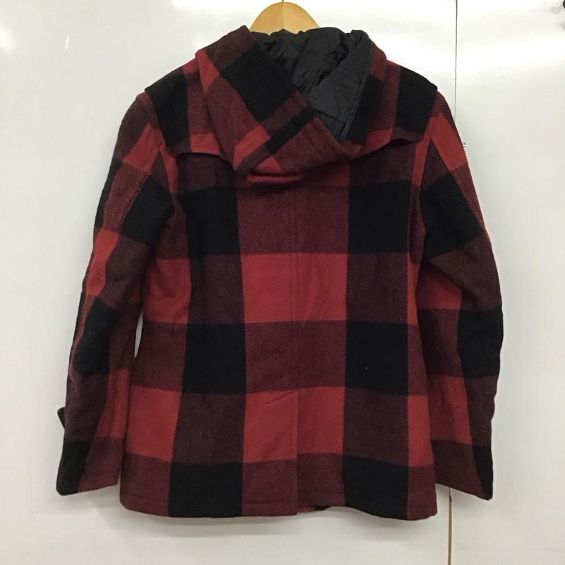 バーバリーブラックレーベル BURBERRY BLACK LABEL コート コート一般 ダッフルコート ショートコート アウター M チェック 黒 / ブラック / X 赤 / レッド /  メンズ USED 古着 中古 10144467