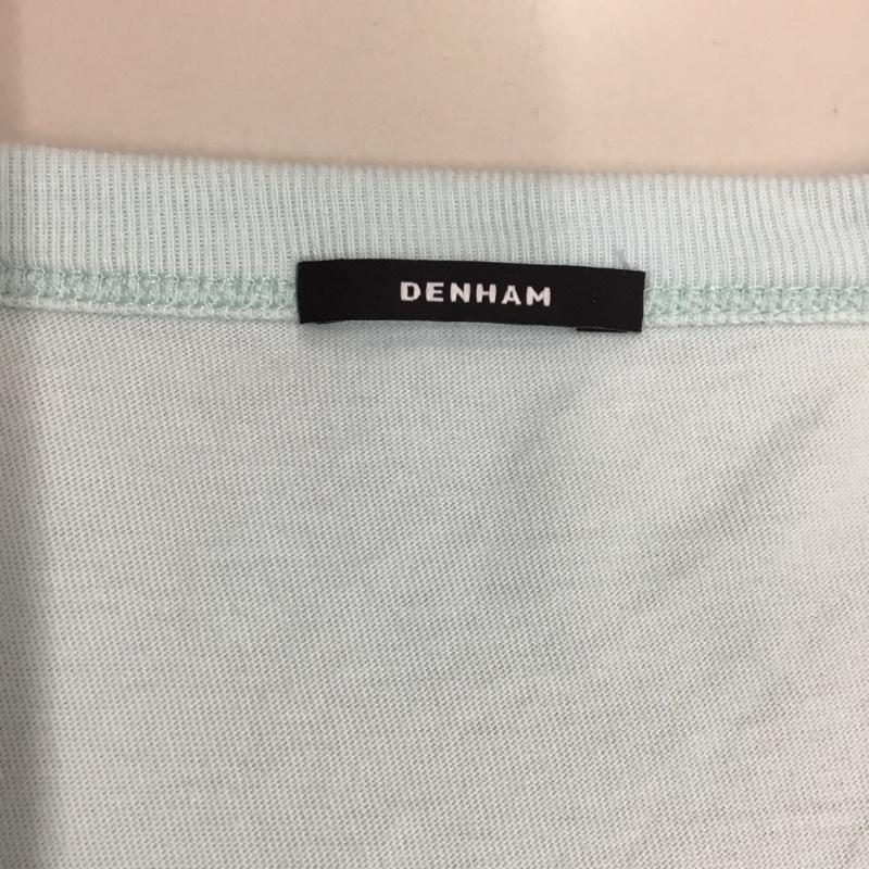 デンハム DENHAM Tシャツ 半袖 半袖カットソー プリントTシャツ クルーネックカットソー L プリント 水色 / ライトブルー /  メンズ USED 古着 中古 10118621