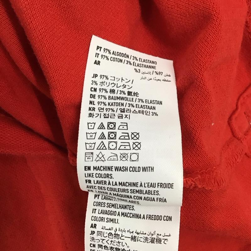 アメリカンイーグル AMERICANEAGLE ポロシャツ 半袖 半袖ポロシャツ カラーシャツ 半袖カットソー M ロゴ、文字 赤 / レッド /  メンズ USED 古着 中古 10116264