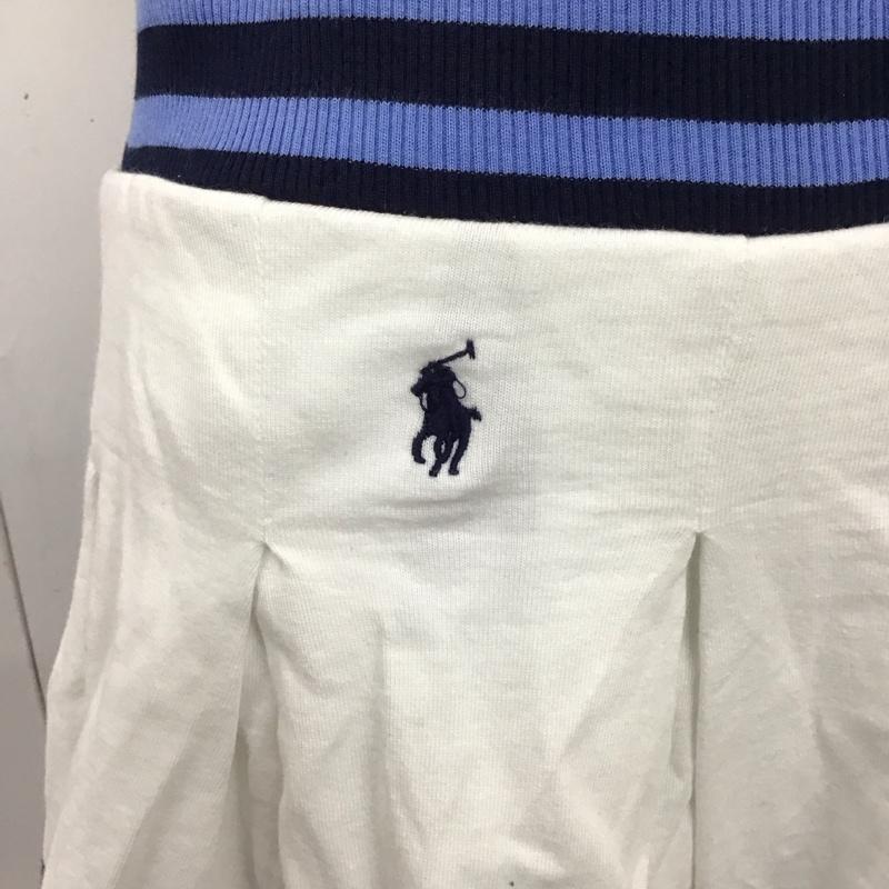 ポロラルフローレン POLO RALPH LAUREN スカート ミニスカート プリーツ L ワンポイント 白 / ホワイト / X 紺 / ネイビー / X 水色 / ライトブルー /  レディース USED 古着 中古 10118838