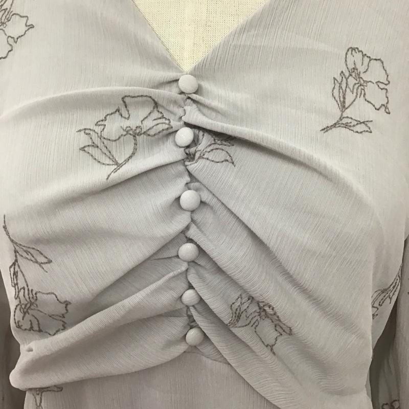 マジェスティックレゴン MAJESTIC LEGON ワンピース ロングスカート 1017069701 エンブロイダリーレディワンピース M 刺繍 灰 / グレー /  レディース USED 古着 中古 10108657