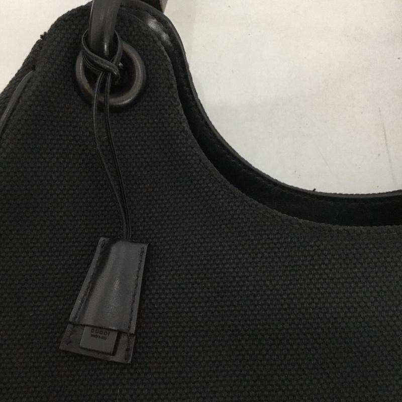 グッチ GUCCI トートバッグ トートバッグ 106494 ウッドハンドル 無地 黒 / ブラック /  レディース USED 古着 中古 10129112