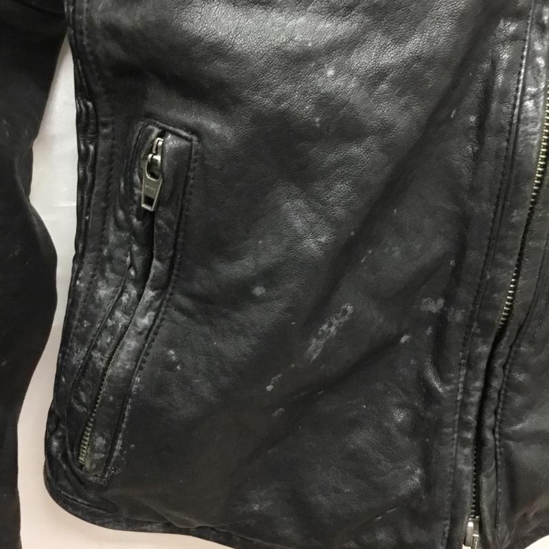 ジャックローズ JACKROSE ジャケット、上着 レザージャケット 250701J 羊革 ラムレザー 4 無地 黒 / ブラック /  メンズ USED 古着 中古 10118847